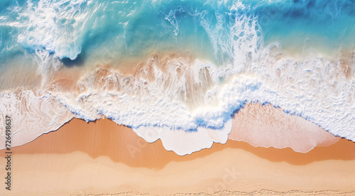 Hintergrund klares Meerwasser und Strandidylle - Nahaufnahme - Ferien und Sommerspass - Generated by AI technology