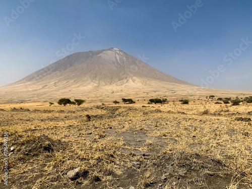 The Ol Doinyo Lengai (Masai Mountain of God), active stratovolcano of the East African Rift Valley in northern Tanzania, on Lake Natron