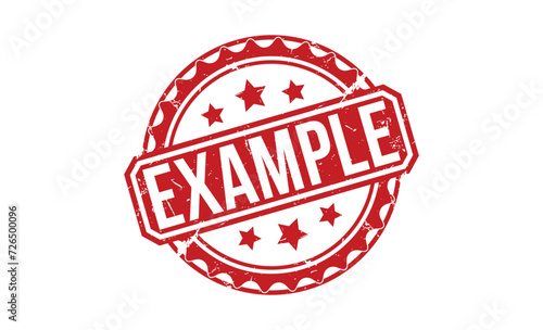 Example stamp red rubber stamp on white background. Example stamp sign. Example stamp.