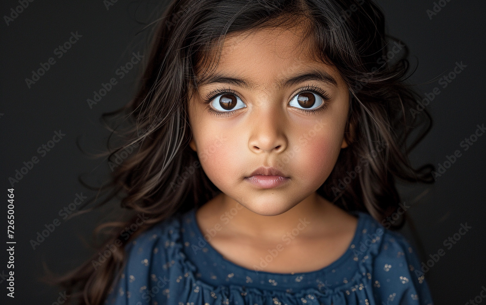 Close Up of Childs Face With Black Background Close Up of Childs Face With Black Background