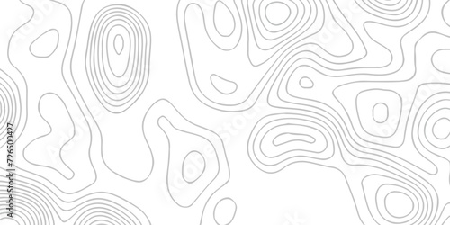 Topographic map background geographic line map with seamless ornament design. The black on white contours vector topography stylized height of the lines map.