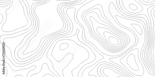 Topographic map background geographic line map with seamless ornament design. The black on white contours vector topography stylized height of the lines map.