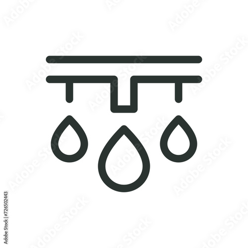Poultry automatic drinking system isolated icon, drinker line vector symbol with editable stroke