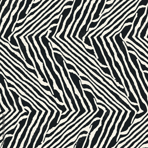 Modern Twisted Zebra Grid Pattern