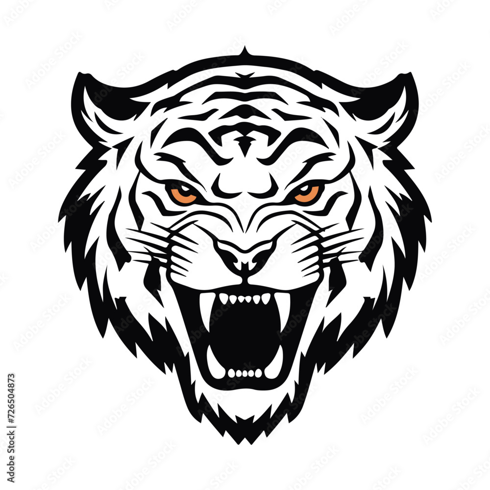 white tiger head illustration white tiger head illustration