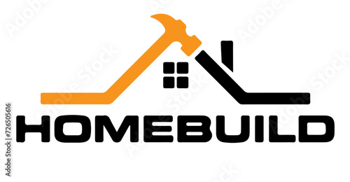 Home build logo icon vector template photo