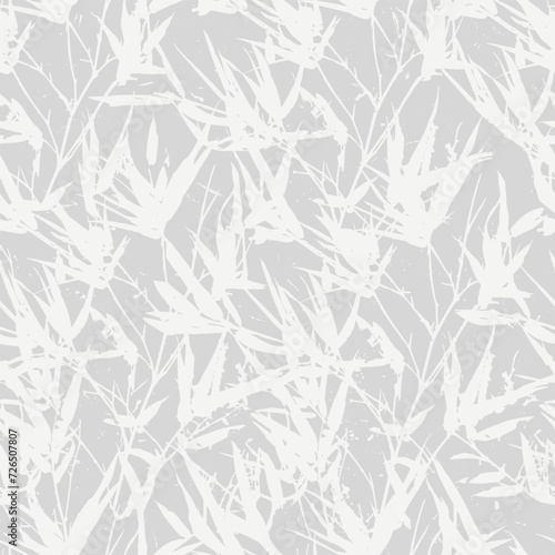 Seamless pattern with tree branches and leaves for surface design and other design projects. modern trend drawing in line art style