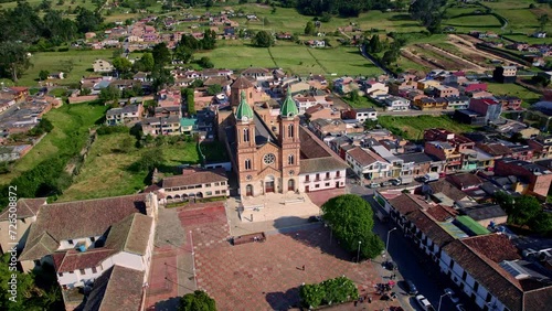 The main church of the town of Sesquile photo