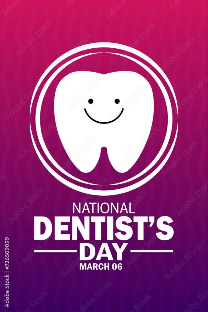 National Dentist's Day Vector Illustration. March 06. Suitable for Mobile Wallpaper. National Dentist's Day Vector Illustration. March 06. Suitable for Mobile Wallpaper.