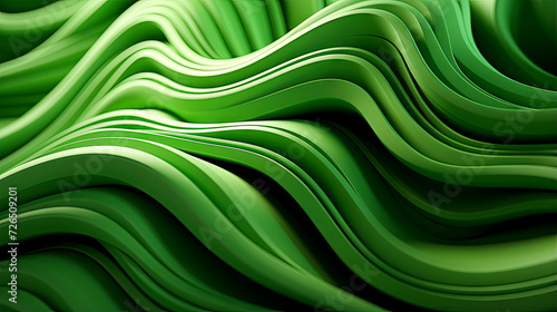 Emerald Green Silk Waves