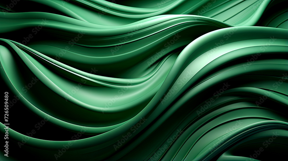Emerald Green Silk Waves Emerald Green Silk Waves