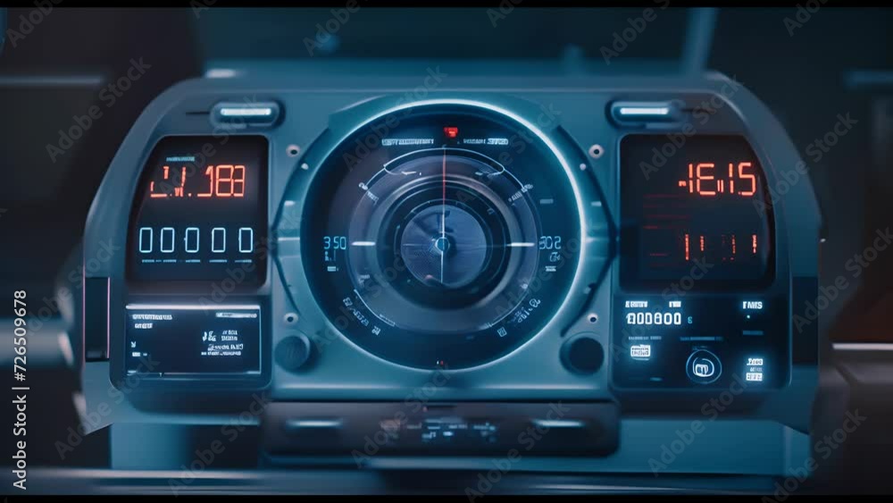 Futuristic spaceship control panel interface. Spacecraft digital dashboard background with indicators and tools. Space travel, space exploration and science. Futuristic spaceship control panel interface. Spacecraft digital dashboard background with indicators and tools. Space travel, space exploration and science.