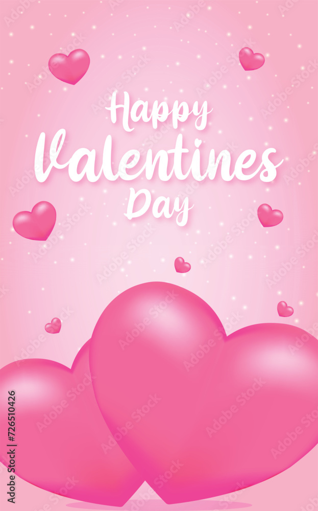 a vector template of valentines day card or post design