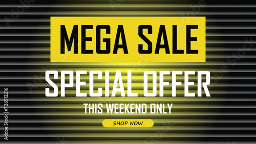 Sale banner template design . Super Sale, end of season special offer banner. vector illustration.