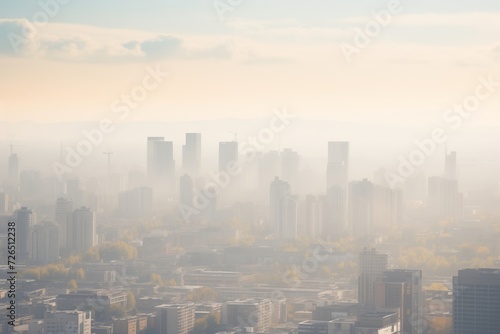 air pollution covering a city skyline
