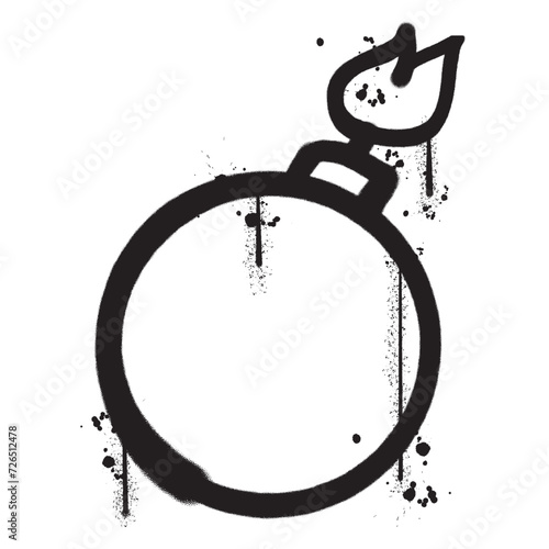 Vector graffiti spray paint bomb isolated vector illustration