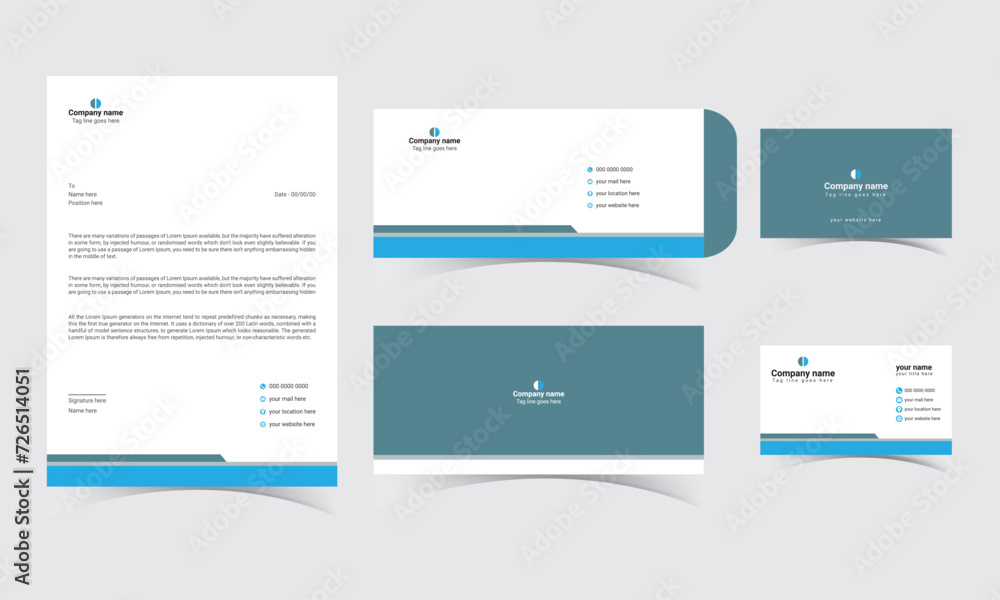 Fototapeta premium Corporate stationery design.