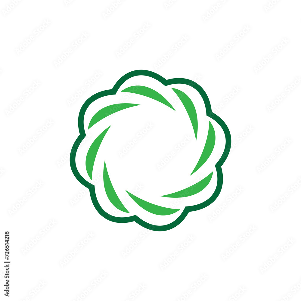 Green Flower logo design vector Green Flower logo design vector
