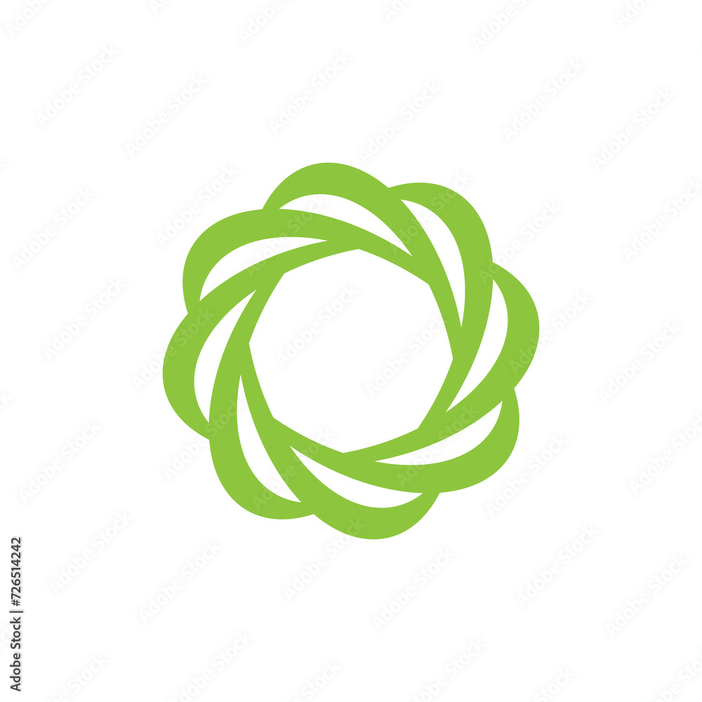 Green Flower logo design vector Green Flower logo design vector