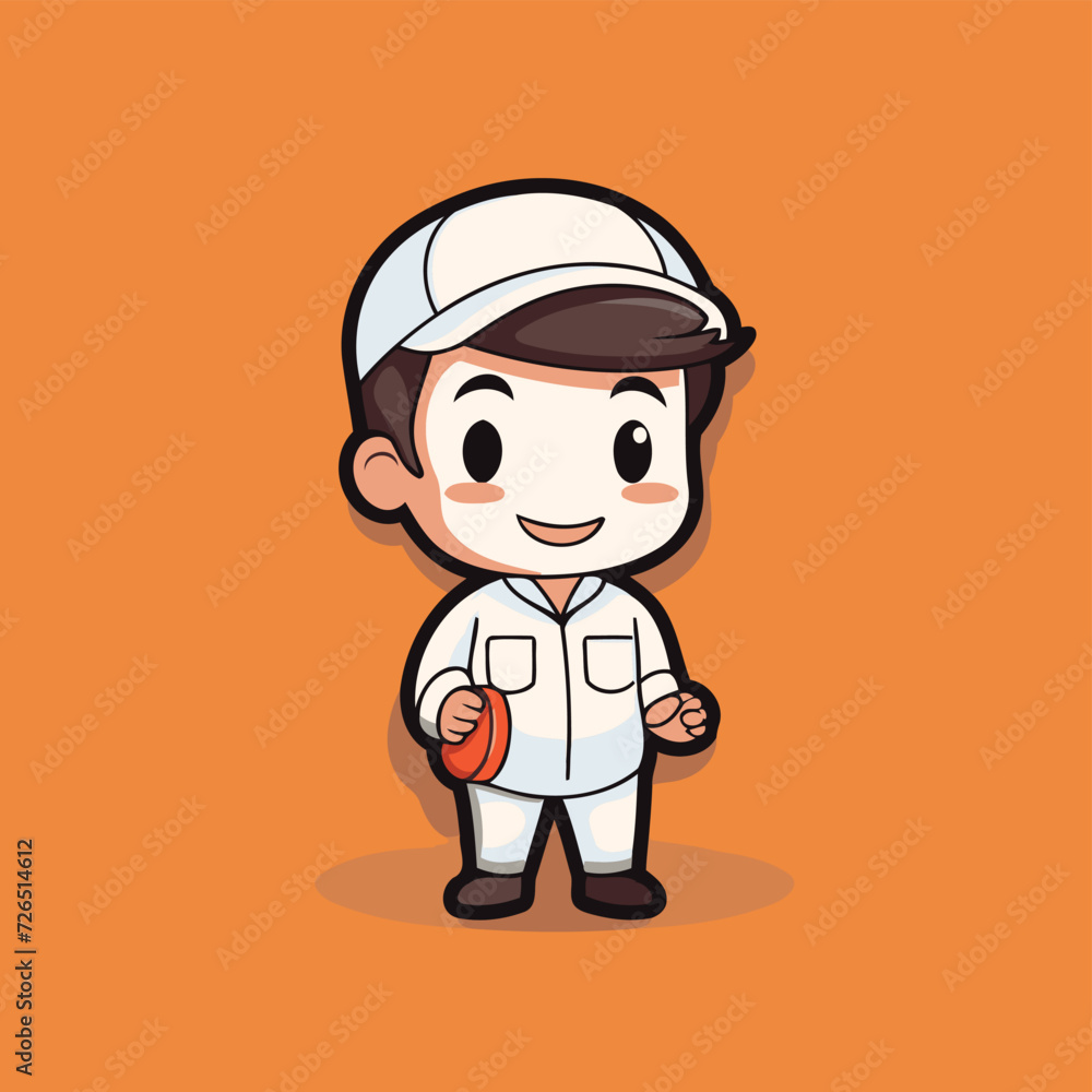 Cute Mechanic Cartoon Mascot Character Mascot Design