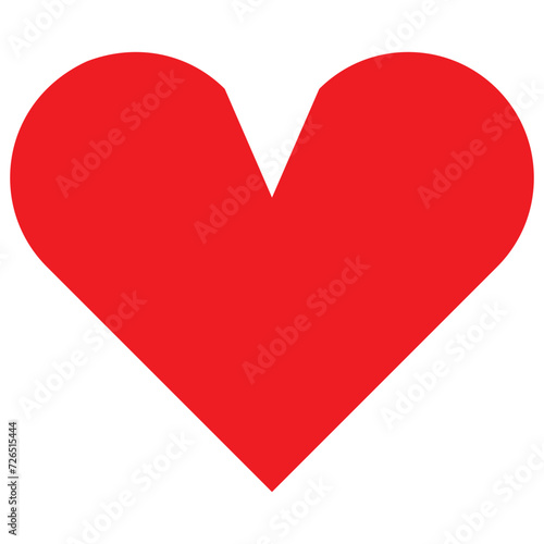 Red Heart icon. Line heart shape. Simple heart icon. Vector set of love symbols. Red hearts collection isolated on transparent background