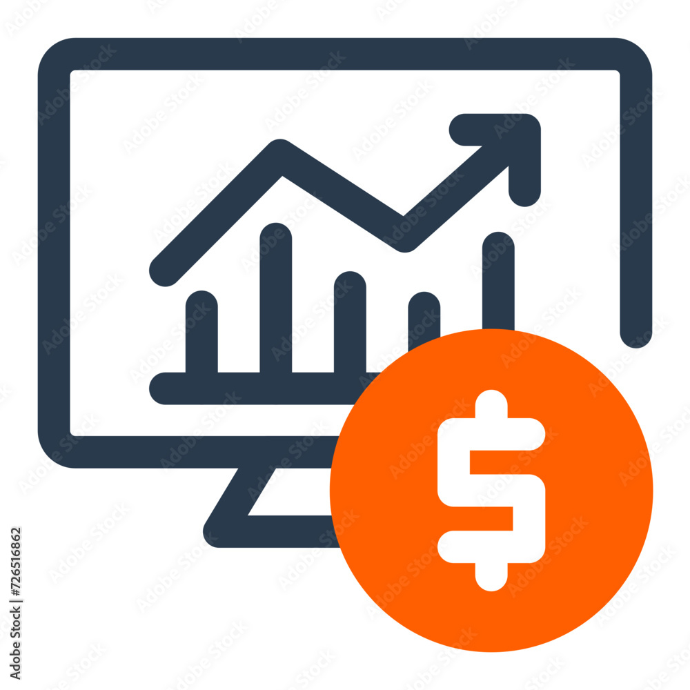 Dynamic Stock Market Analysis and Trading Vector Icon Illustration Dynamic Stock Market Analysis and Trading Vector Icon Illustration