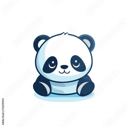 Cute panda. Vector illustration. Isolated on white background.