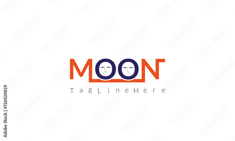 creative moon star vector logo design