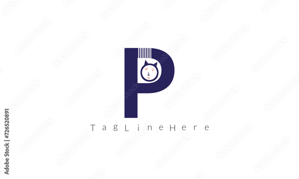 P kids concept vector illustration icon design. P kids concept vector illustration icon design.