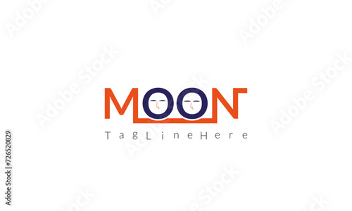 creative moon star vector logo design
