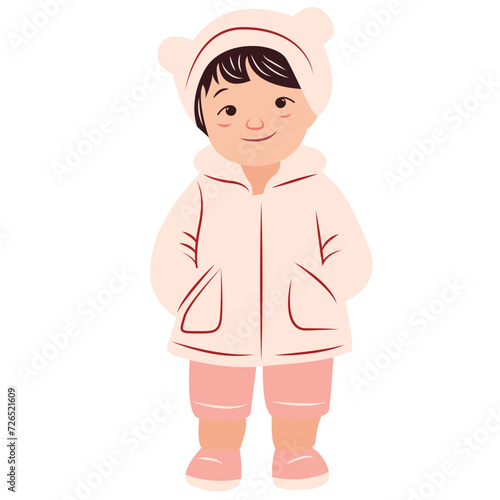 Wallpaper Mural cute toddler in style AI generative Torontodigital.ca