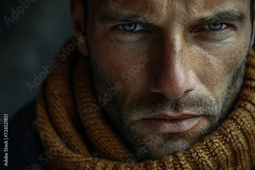 Italian man in national clothes portrait close up from history of Italy detailed photography texture. Italian man. Horizontal format © Magiurg