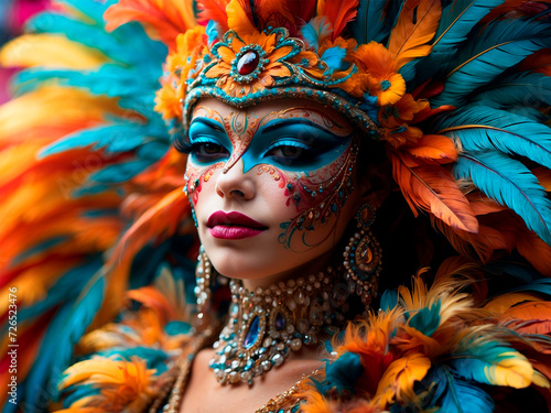 beautiful woman in costume for carnival  © Nathan