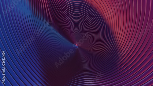 Beautiful abstract colorful swirl background with shiny, dynamic starburst rings, in a 3D rendered loop video for design..