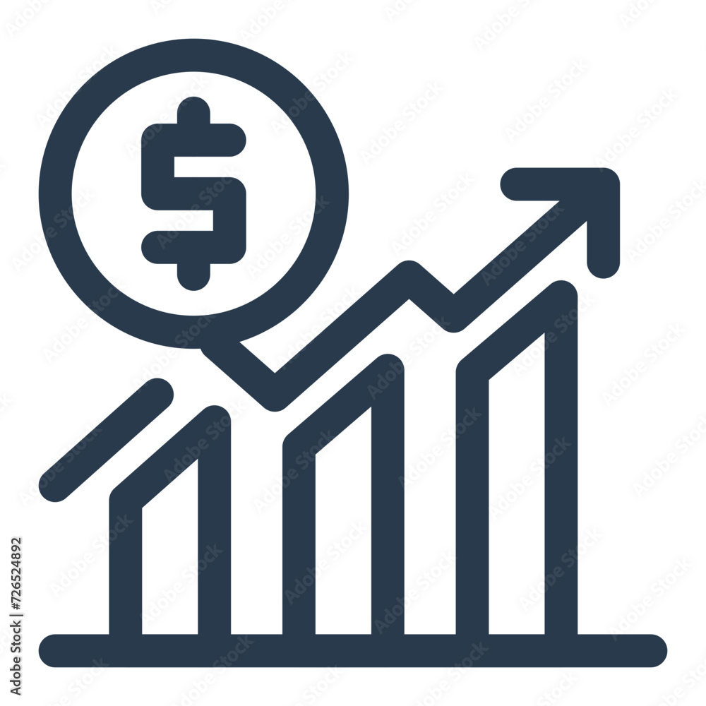 Robust Revenue Generation Vector Icon Illustration Robust Revenue Generation Vector Icon Illustration