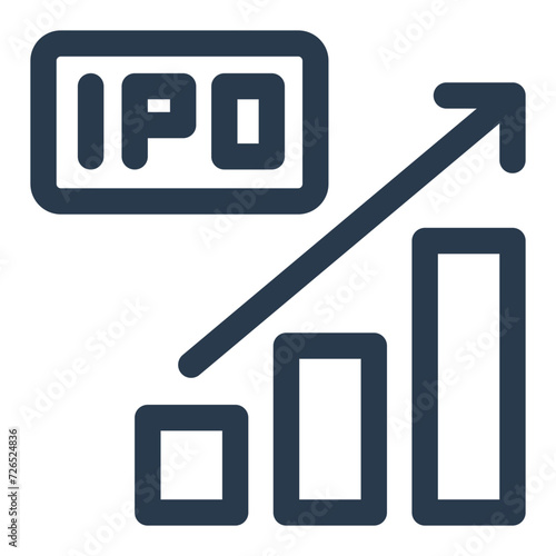 Successful Initial Public Offering Strategies Vector Icon Illustration