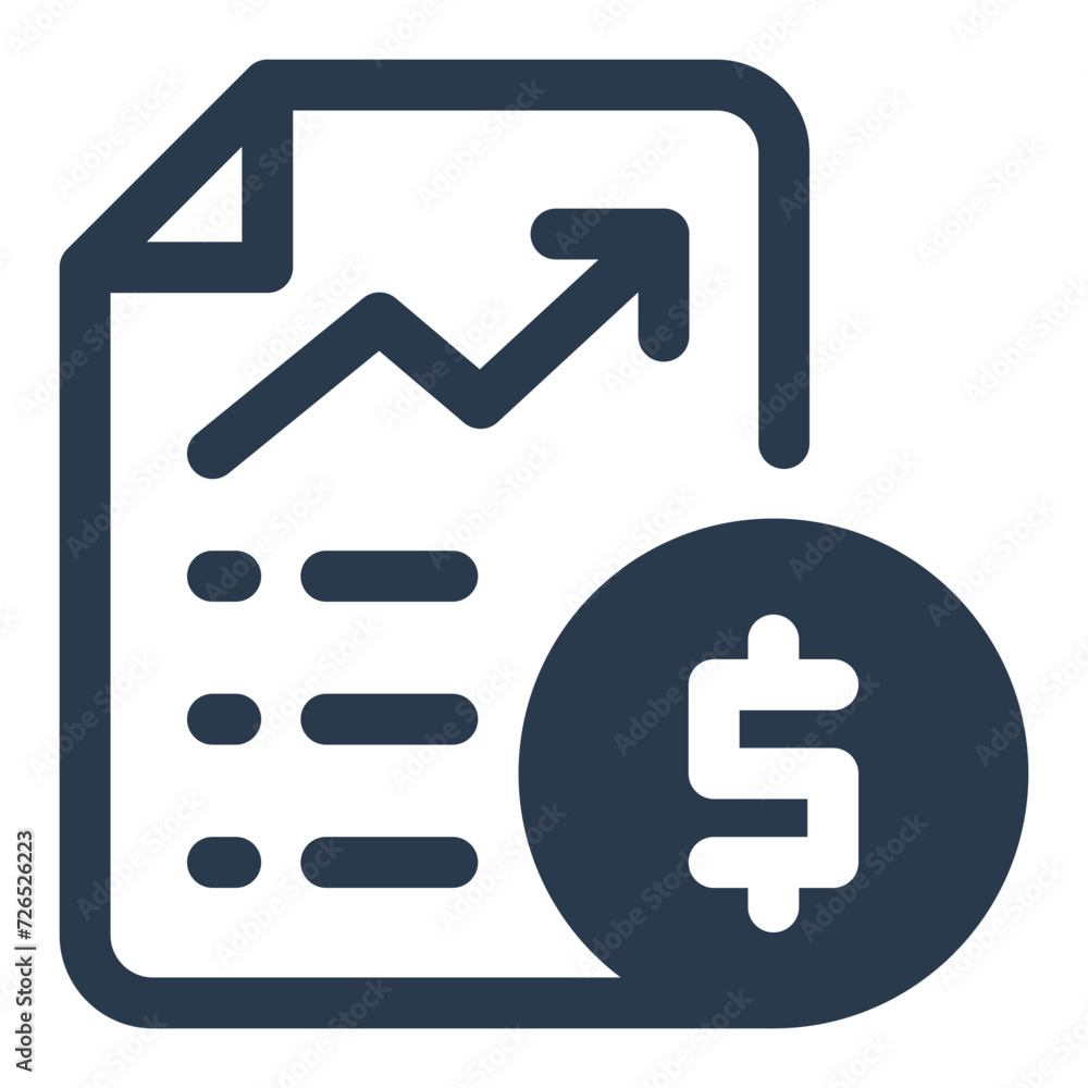 Detailed Financial Report Presentation Vector Icon Illustration Detailed Financial Report Presentation Vector Icon Illustration