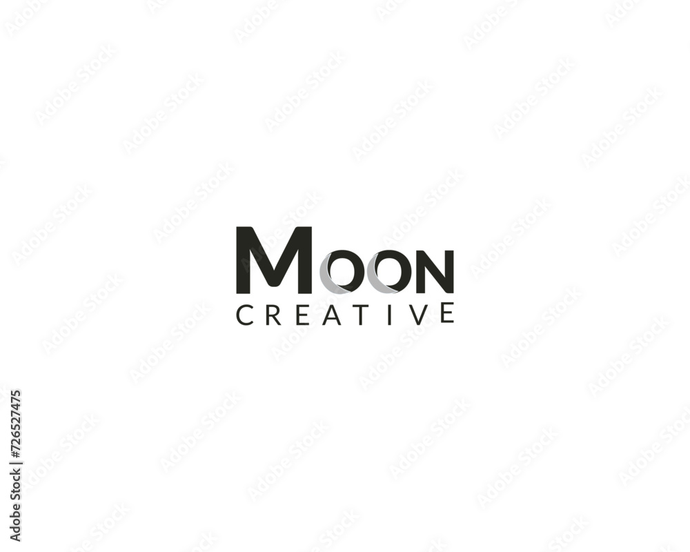 creative moon star vector logo design