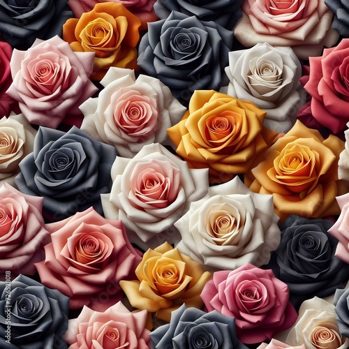 roses background. Generated ai. © IsaStock