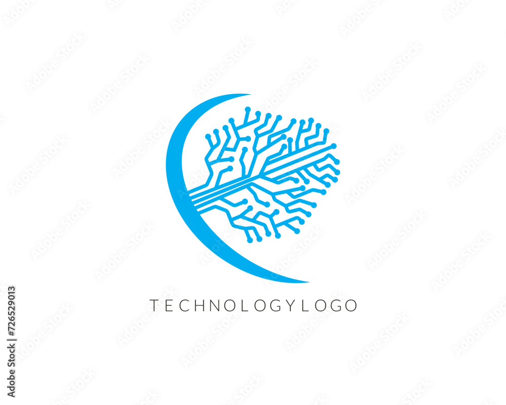 Naklejka premium Shape Technology logo design. creative logo design illustration.