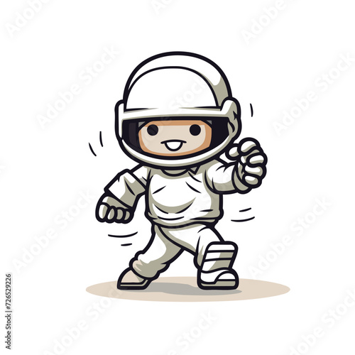 Astronaut - Cute Cartoon Mascot Character Vector Illustration