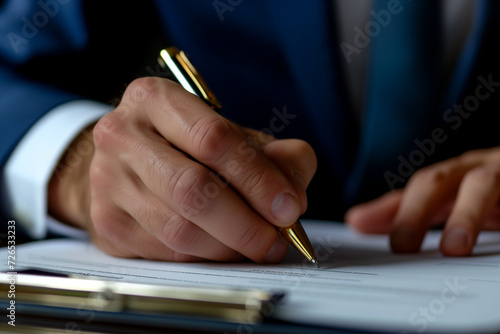 Businessman signing an contract