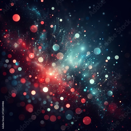 red bokeh in black background