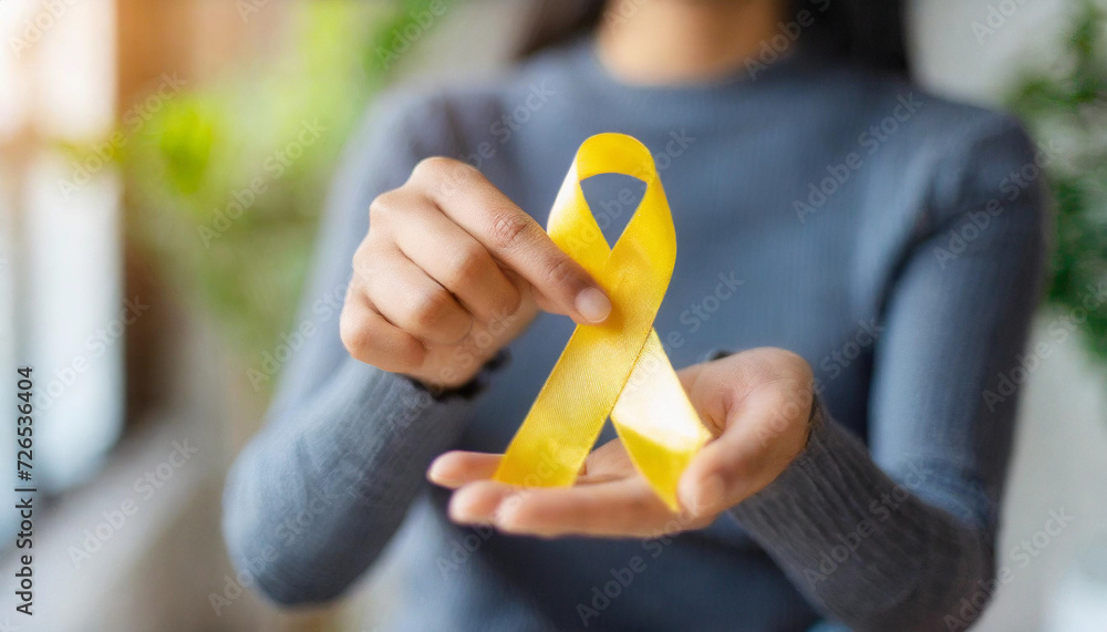 yellow ribbon, symbolizing hope in the fight against suicide, advocating for children's mental health yellow ribbon, symbolizing hope in the fight against suicide, advocating for children's mental health