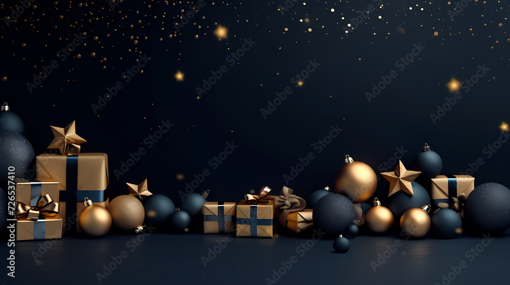 Luxurious Christmas balls on glowing bokeh background, Christmas and New Year minimalistic background Luxurious Christmas balls on glowing bokeh background, Christmas and New Year minimalistic background