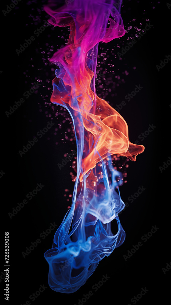colorful splash water on black background colorful splash water on black background