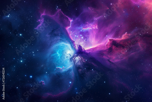 Celestial scene with colorful and deep space elements, portraying the artistic side of astronomy photo