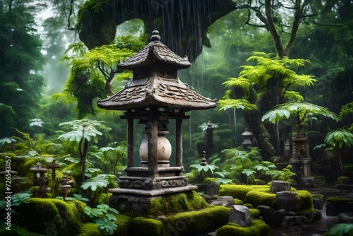 japanese temple in garden