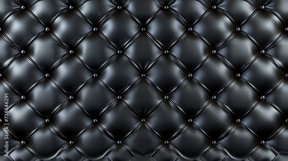 Illustration of black leather background with quilted pattern Illustration of black leather background with quilted pattern