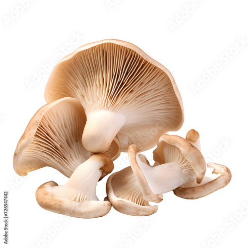Oyster mushrooms isolated on a png background. Full clipping path.